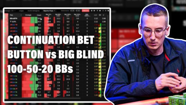 Continuation Bet Button vs Big Blind 100-50-20 BBs